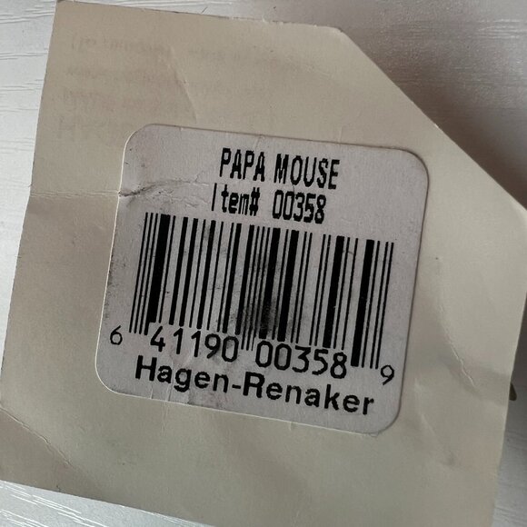 🐭 Hagen-Renaker Papa Mouse Miniature Figurine, Retired #00358 - Picture 5 of 5